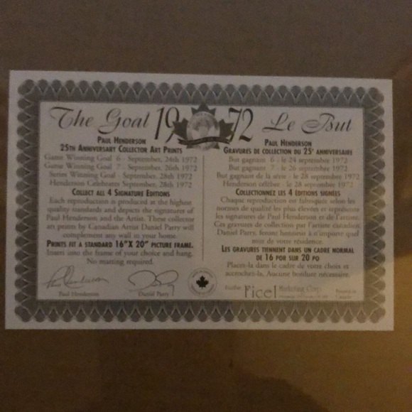 NWT sealed print 1972 Summit Series - Picture 2 of 5